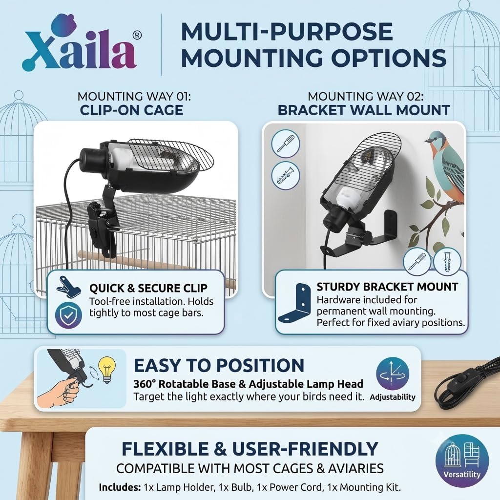 Xaila Bird UV Light Replacement for Standard Avian Sun Lamp OEM