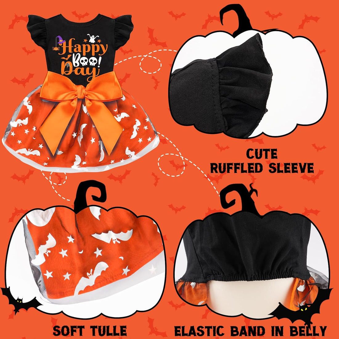Dog Halloween Outfit Adorable Ruffle Dog Halloween Dress with Elegant