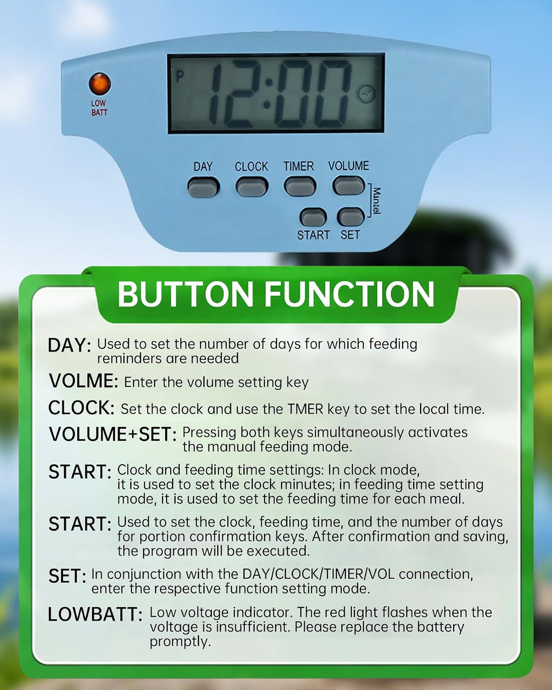 Automatic Fish Feeder for Pond 4.25L Capacity
