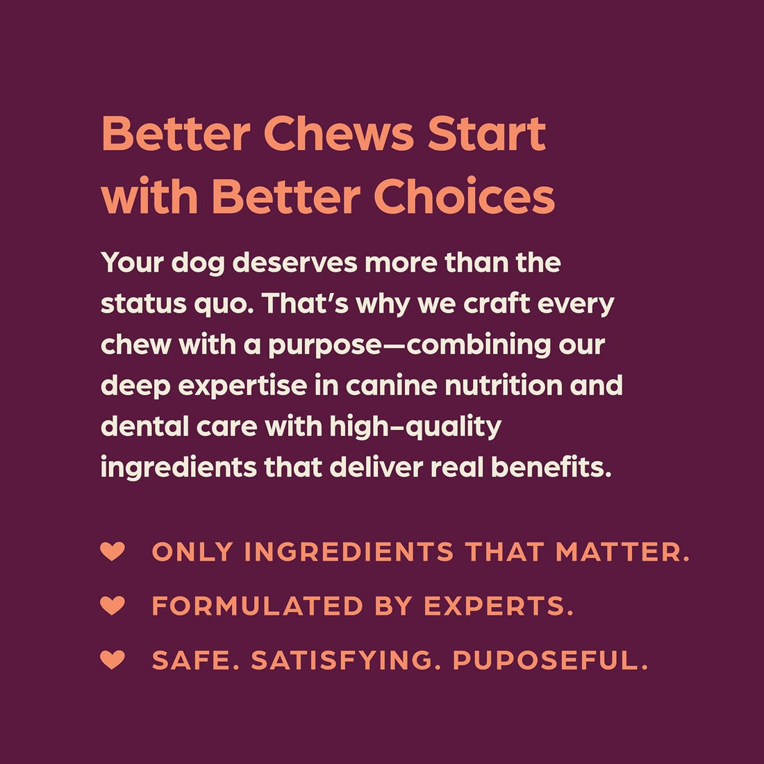 Chewsday, Dog Treats, Rawhide Free Chew Bones, 3 Count
