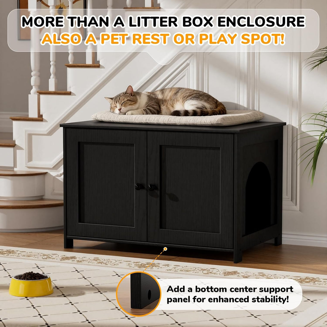 Cat Litter Box Enclosure Furniture Dog Proof