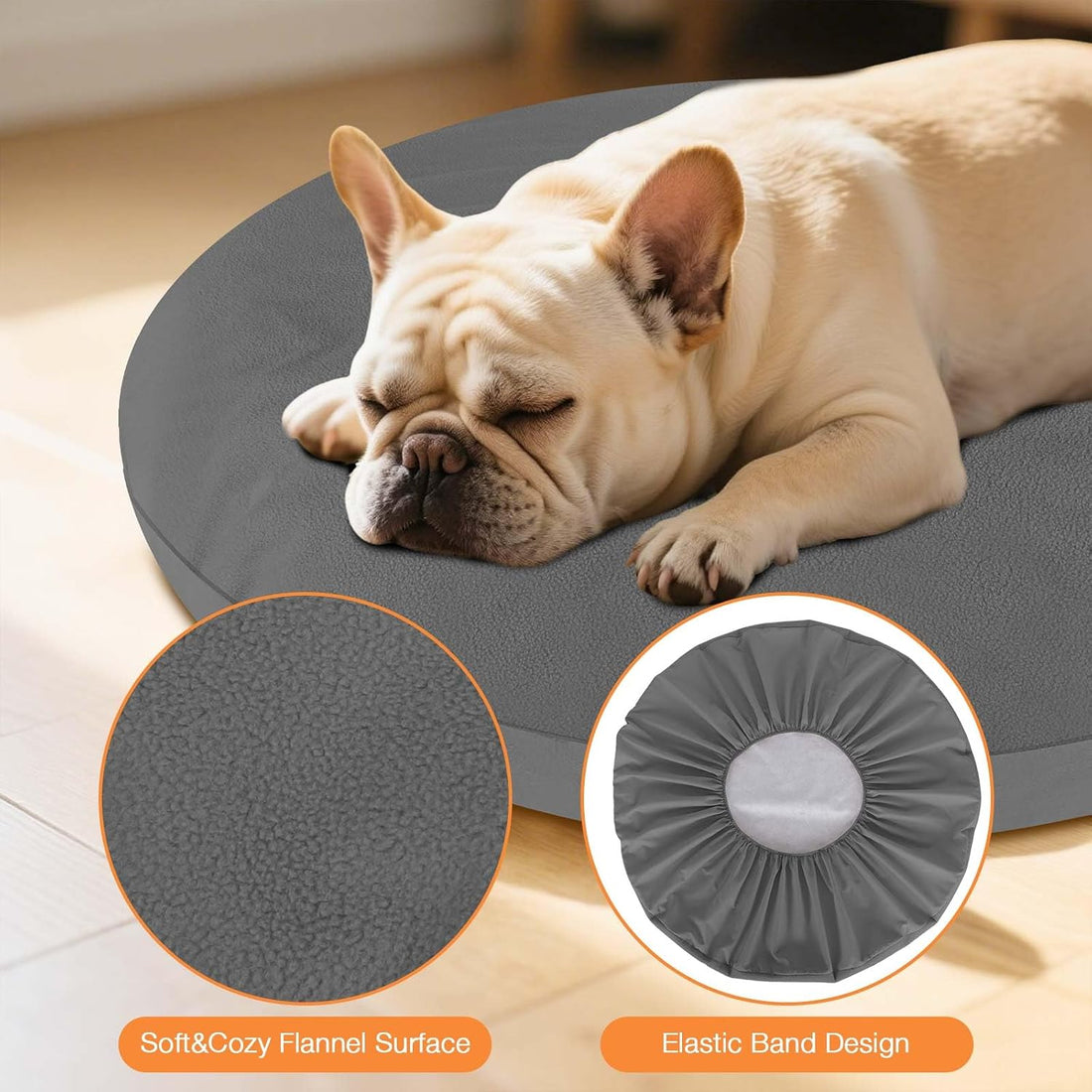 Dog Bed Covers Replacement Washable Waterproof Round Bed Protector