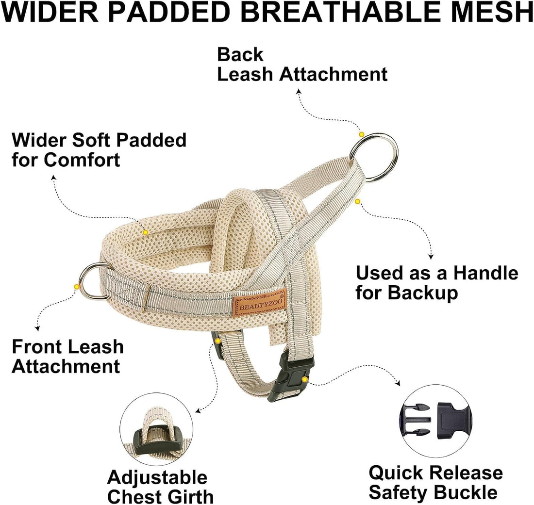 BEAUTYZOO Dog Harness Medium Sized and Leash Set