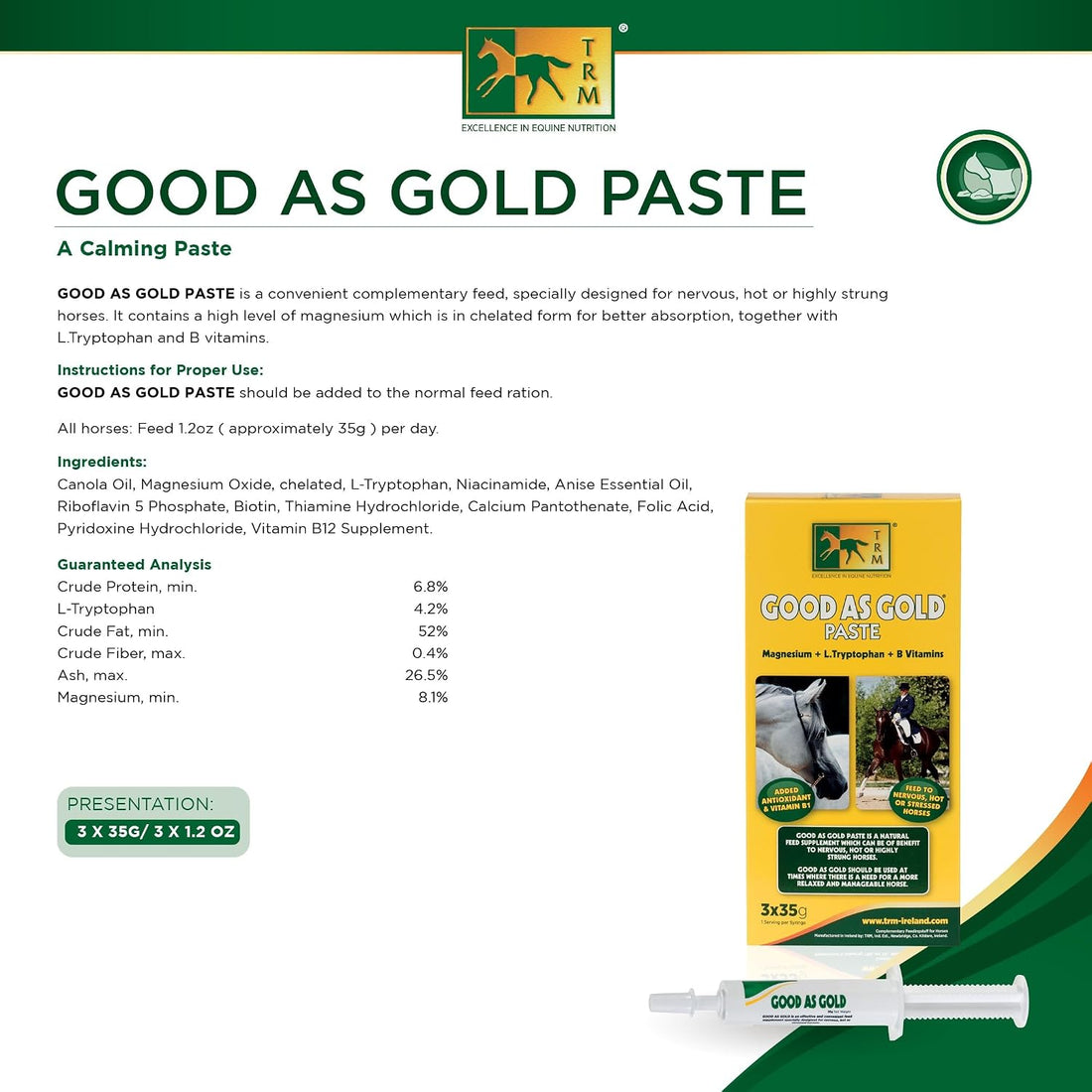 TRM Good as Gold Horse Paste