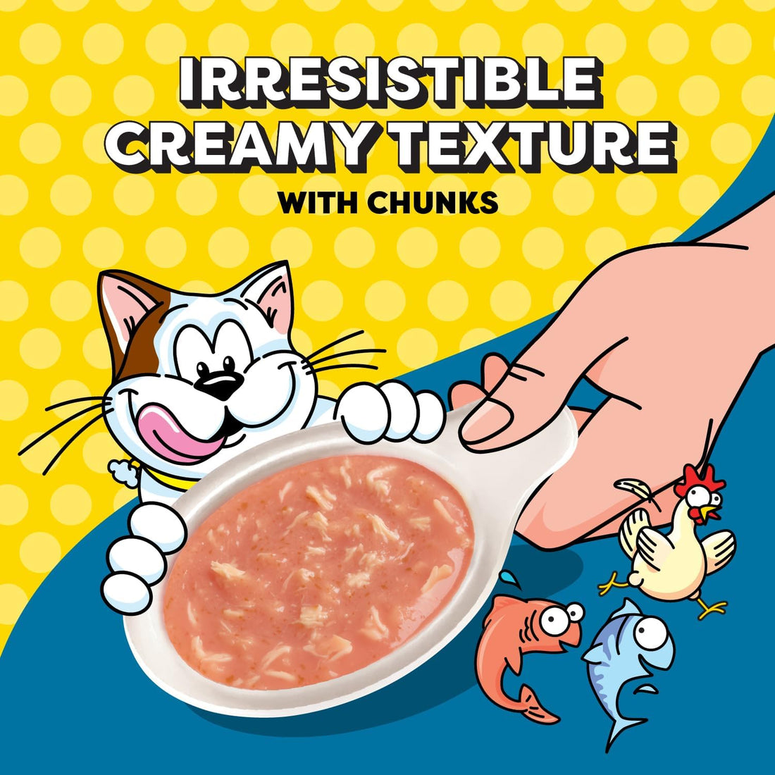 Temptations Lickable Spoons with Chunks Wet Cat Treats, Variety
