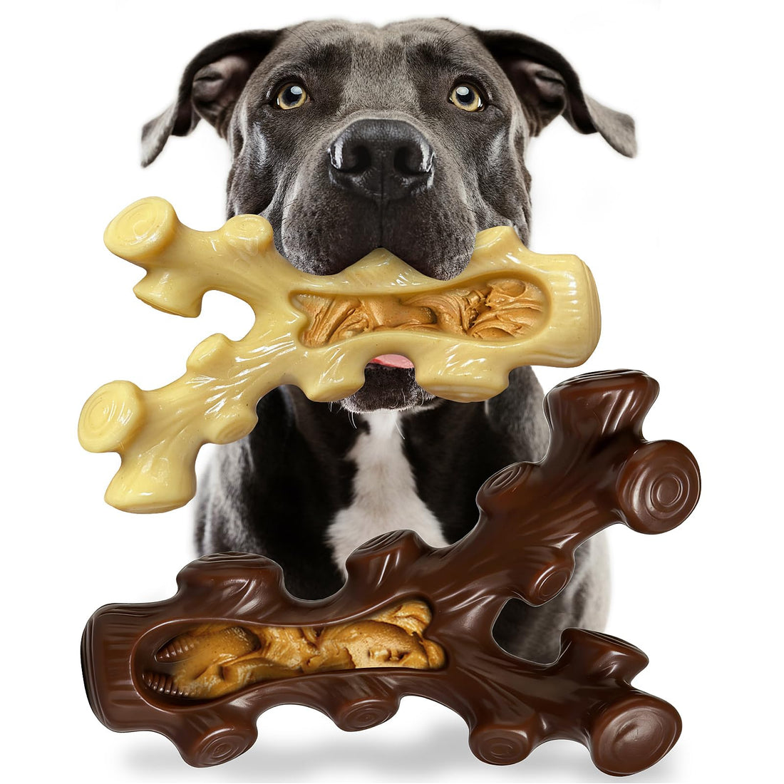 Indestructible Dog Chew Toys for Aggressive Chewers,2 Pack Tough