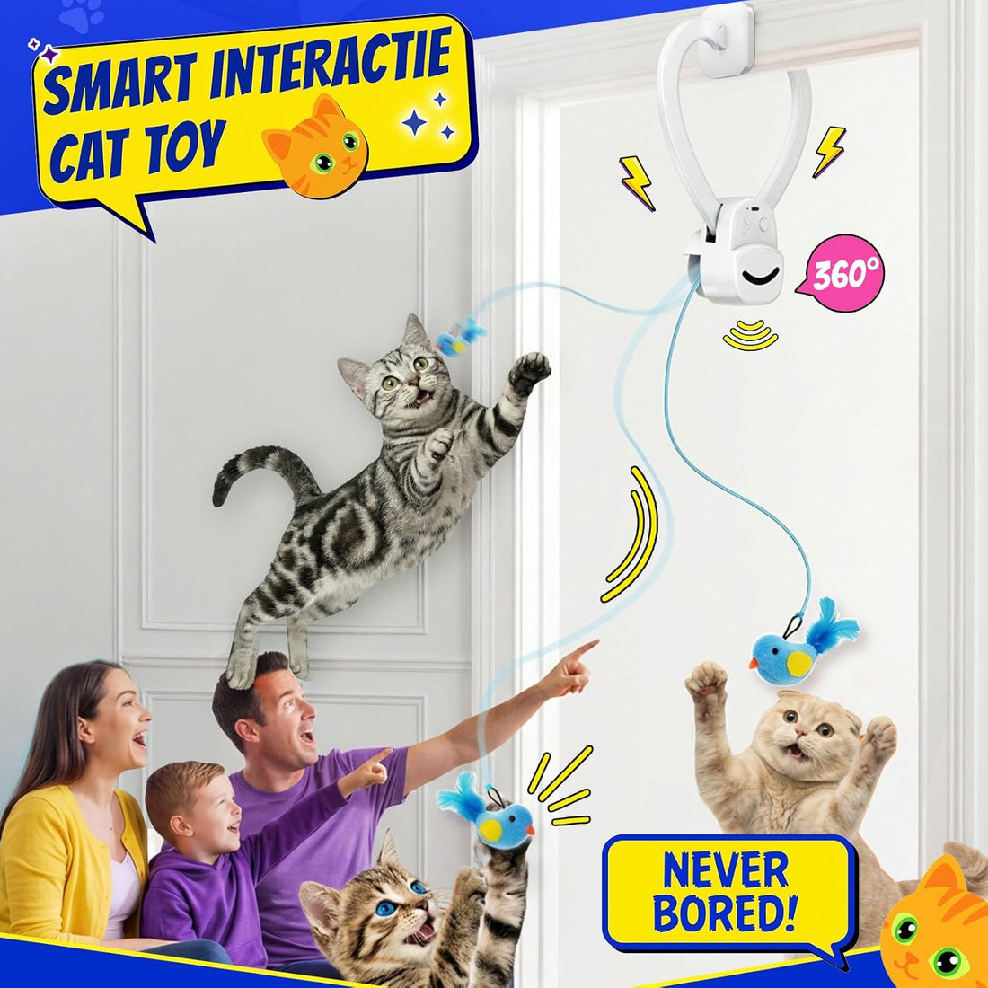 CATPICK Interactive Doorway Cat Toy