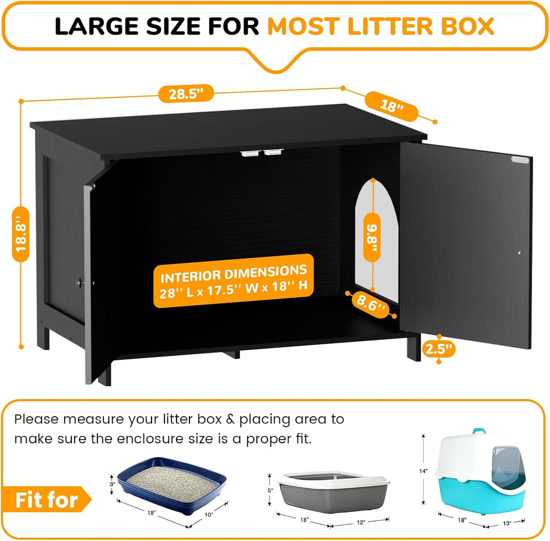 Cat Litter Box Enclosure Furniture Dog Proof