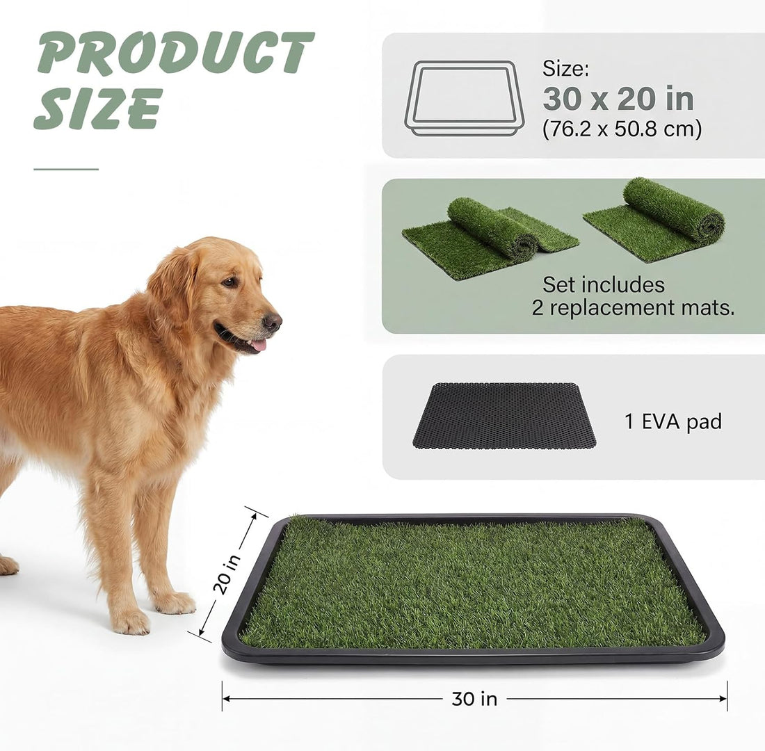 ondware Dog Grass Pad with Tray, 30 x 20 in