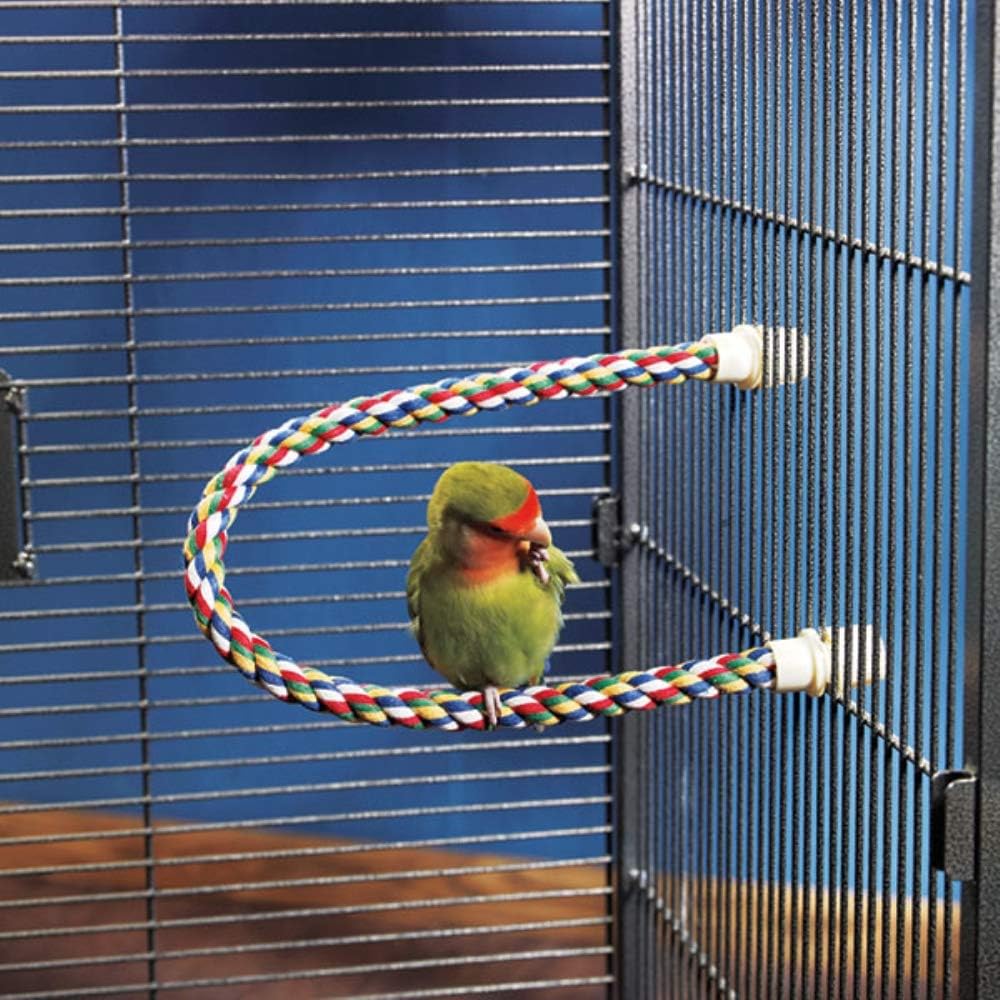 JW Pet Comfy Perch For Birds Flexible Multi-color Rope, Large