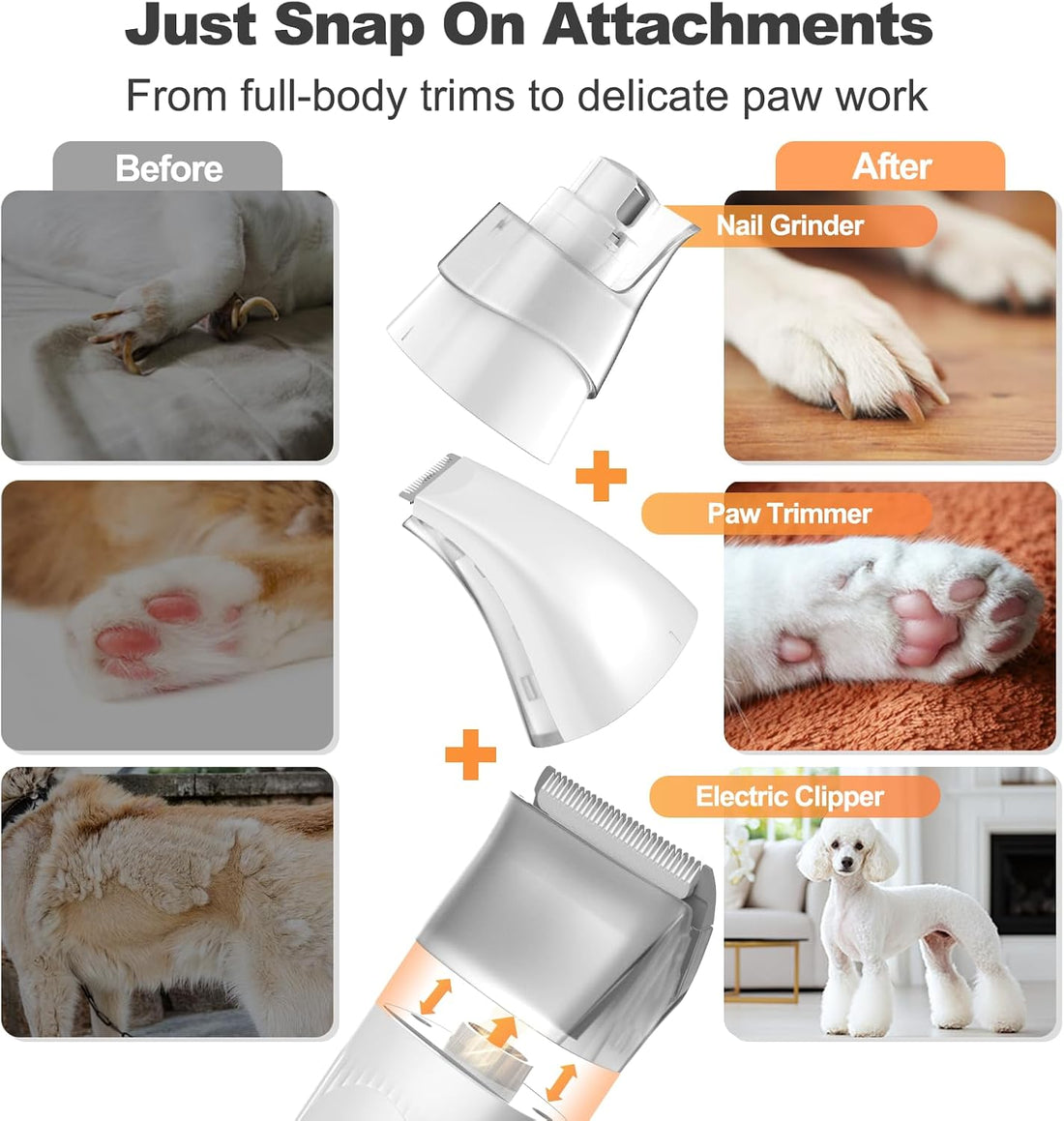 Afloia 6-in-1 Dog Grooming Kit, Pet Grooming Vacuum for Shedding