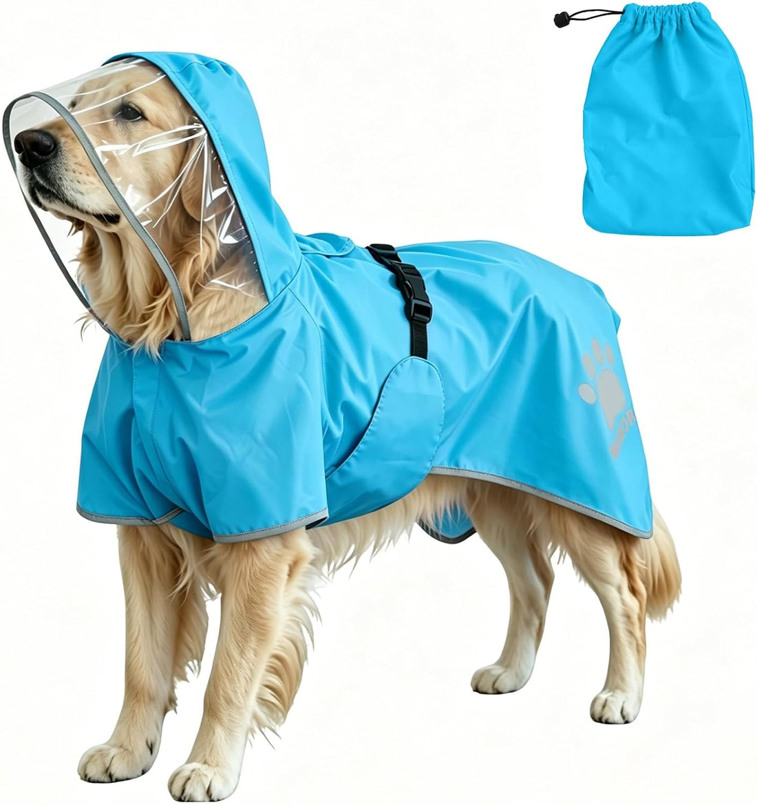 MAMORE Dog Raincoat Waterproof Rain Coats for Small Medium Large