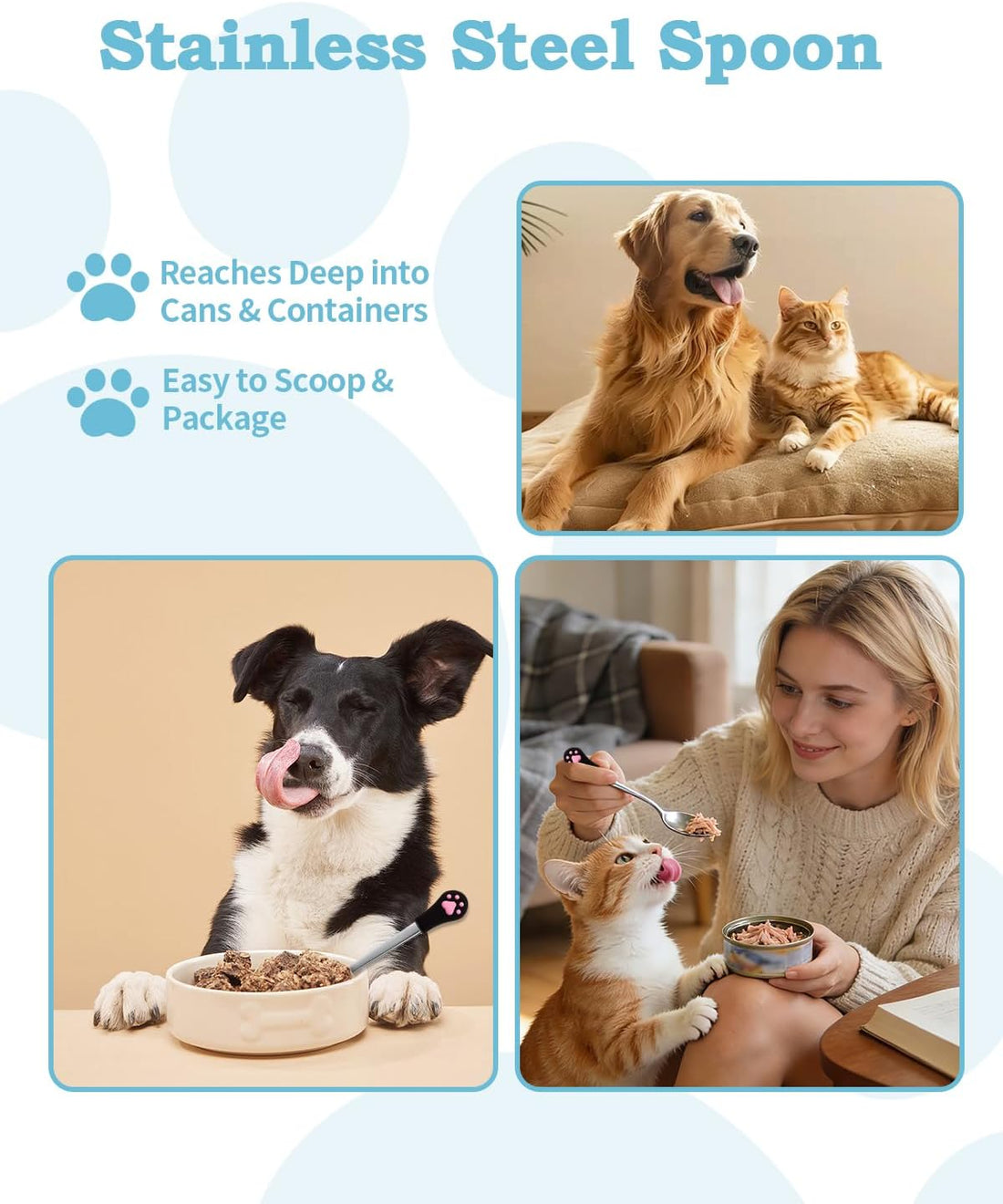 6Pcs Cat Food Can Covers Set, Cat Food Spoon & Can Opener