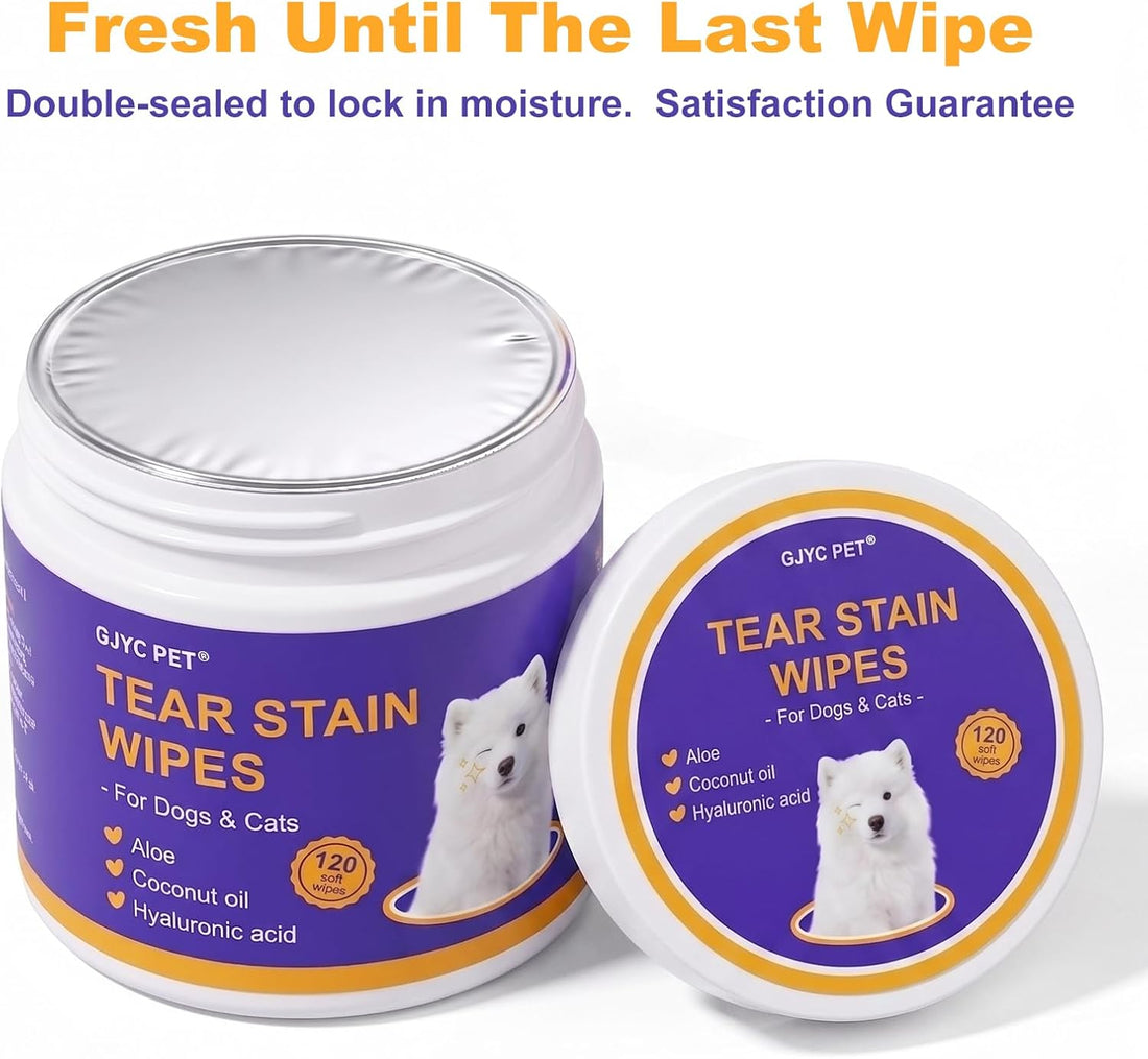 Tear Stain Remover Wipes for Dogs & Cats