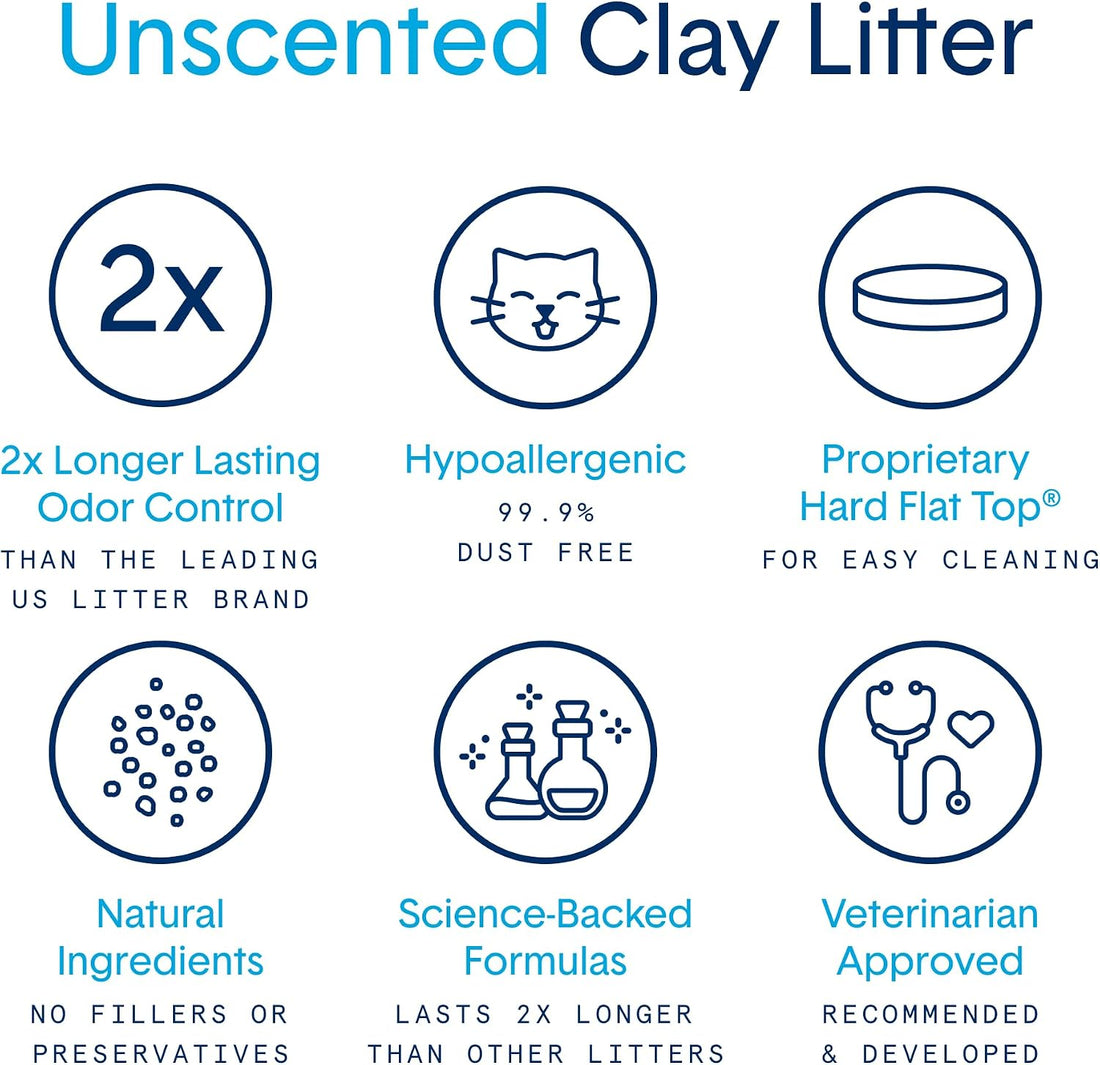 Boxie Unscented 30 Day Odor Control Clumping Clay Cat & Kitty Litter