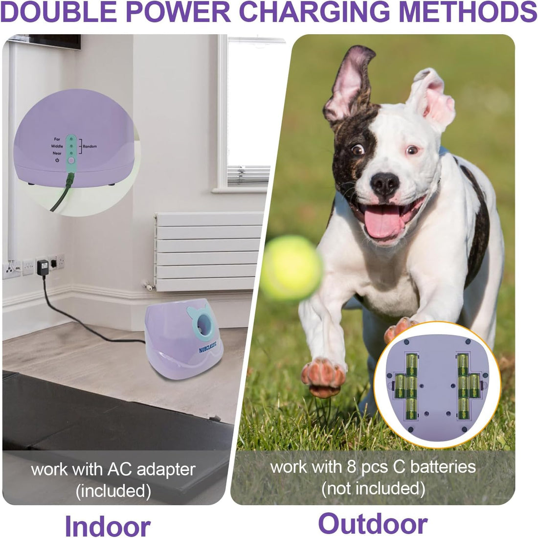 BESTHLS Automatic Dog Ball Launcher Tennis Ball Thrower Machine