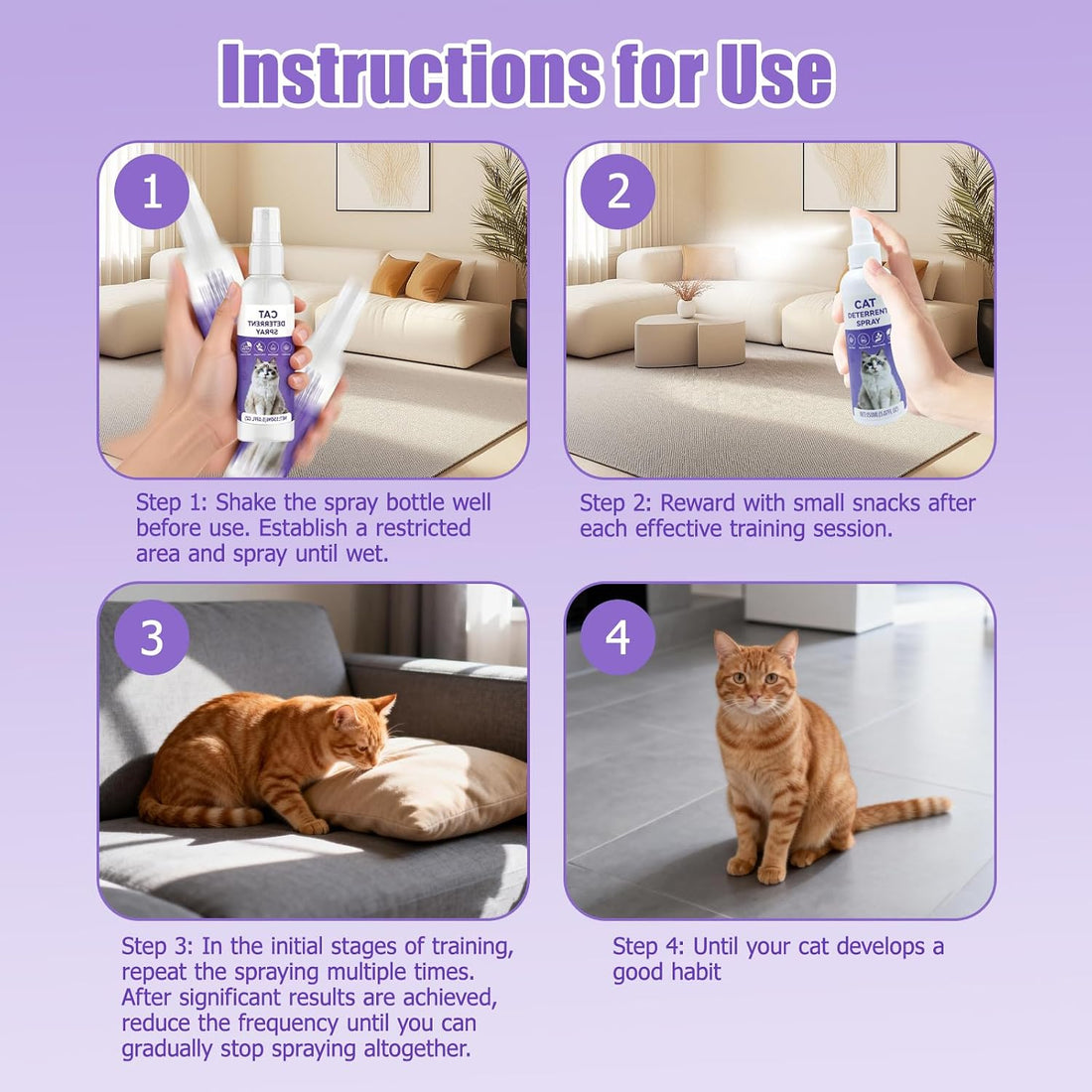QHZ Bitter Apple Spray for Cats