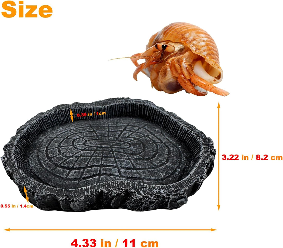2 Pack Shallow Reptile Food Bowls
