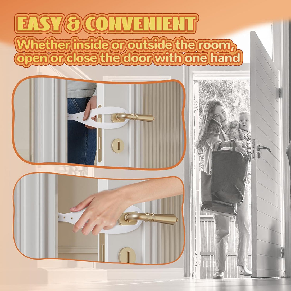 TGIOW Cat Door Latch, Cat Door Stopper Keep Open 2.5-6", 2 Pcs, White