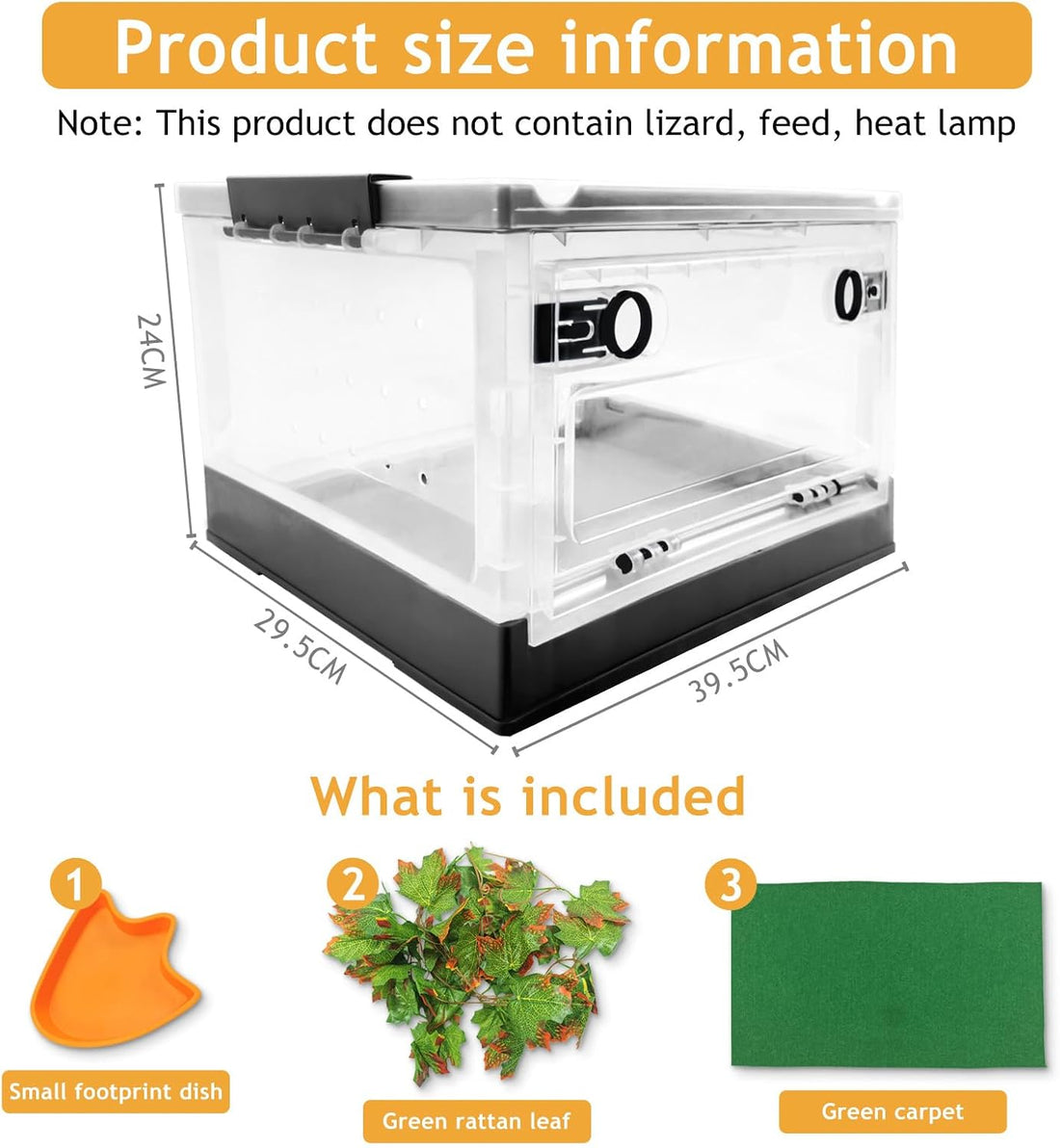 RunDuck Portable Foldable Terrarium Kit with Wheels for Reptiles