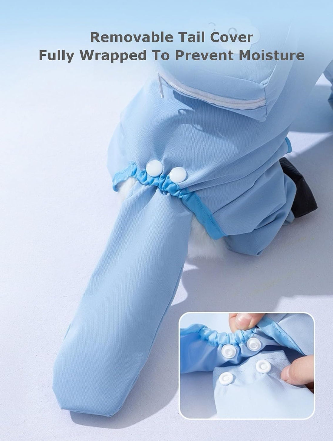 Waterproof Dog Raincoat,Full Coverage 4 Legs Dog Rain Jacket