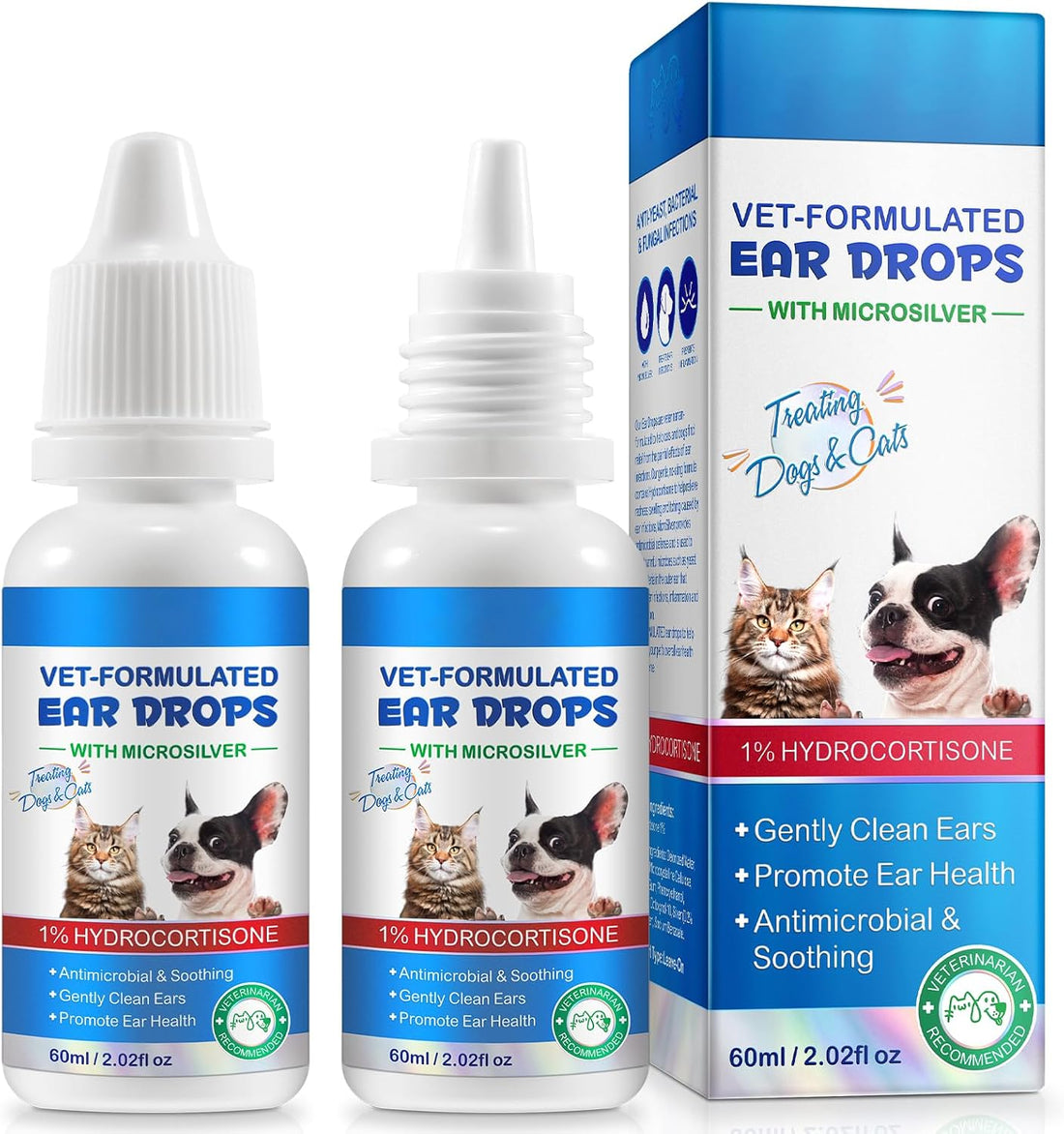 Ear Mite for Dogs & Cats, Pet Ear Infection Treatment Solution