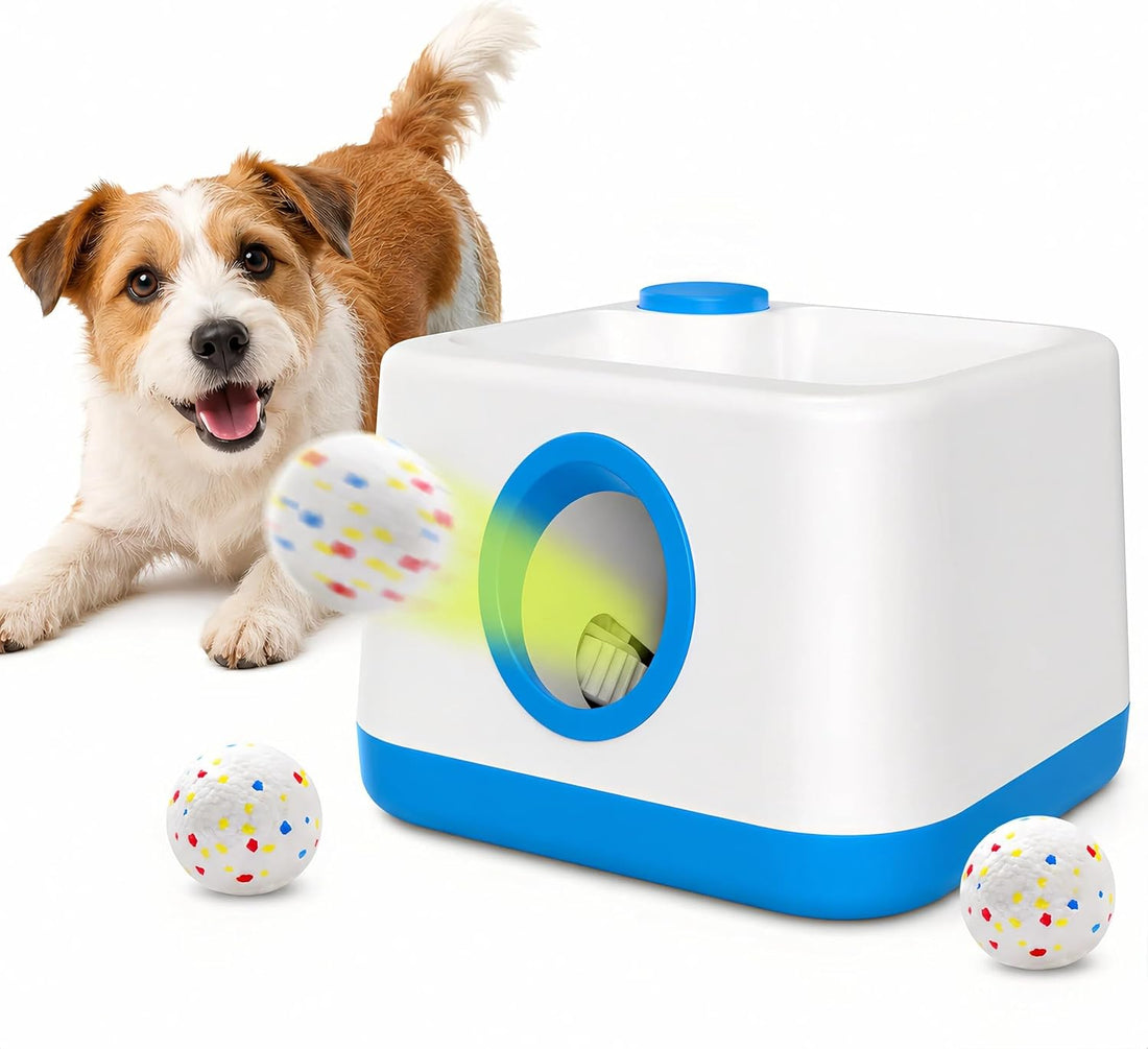 Automatic Dog Ball Launcher for Small Dogs, Interactive Fetch Toy