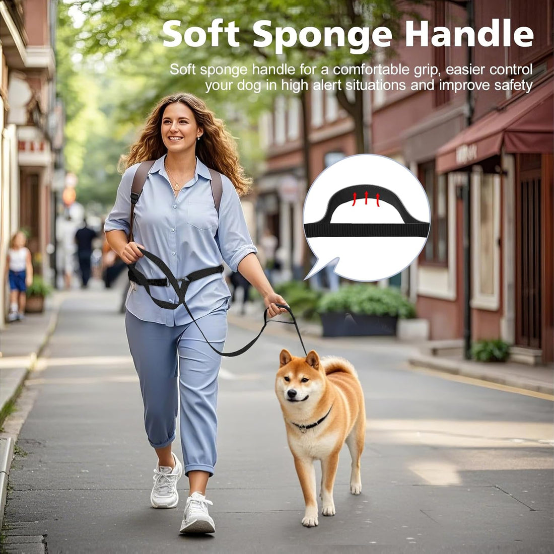 8.5ft Hands Free Dog Leash Adjustable for Medium Dogs