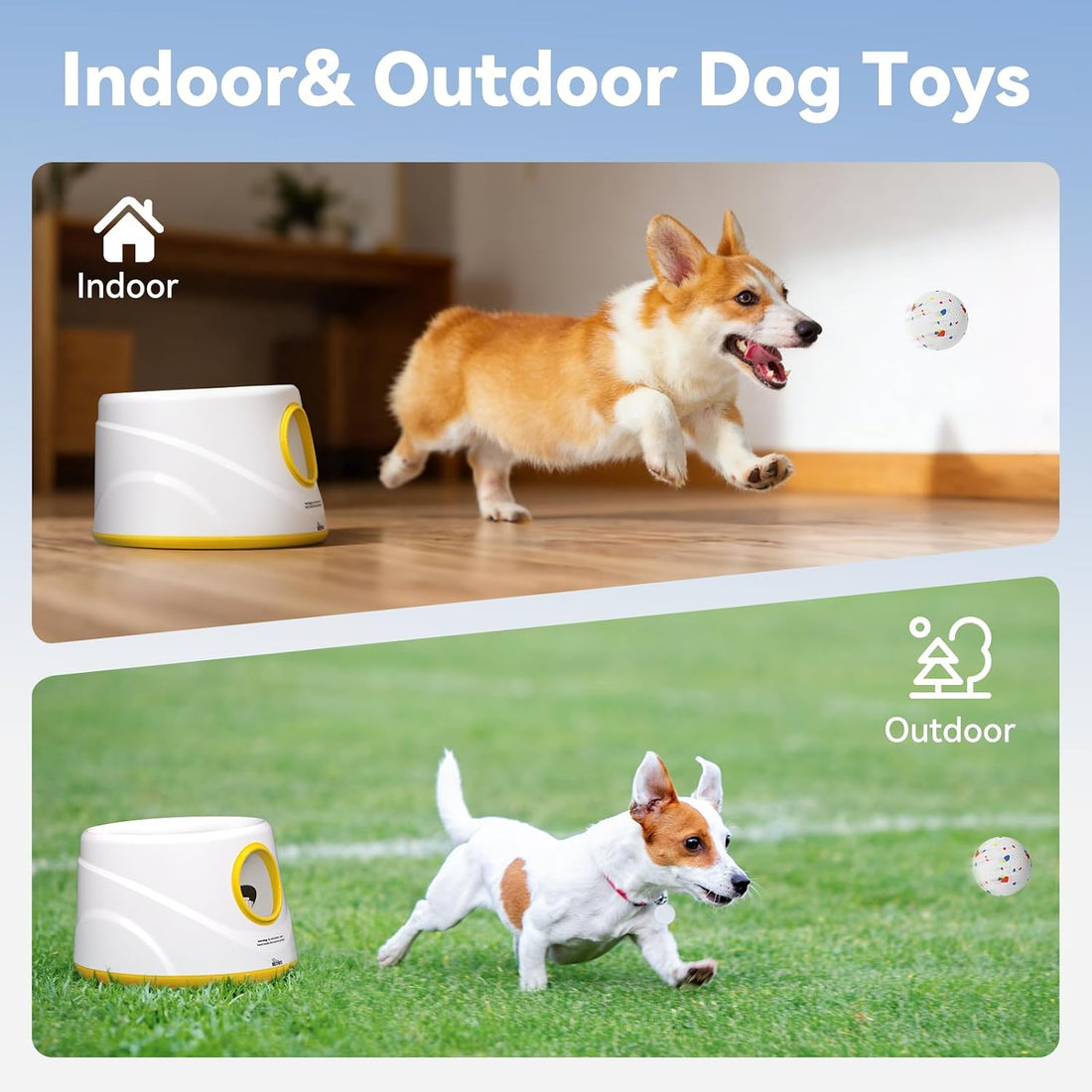 HETOO Automatic Dog Ball Launcher, Dog Ball Thrower
