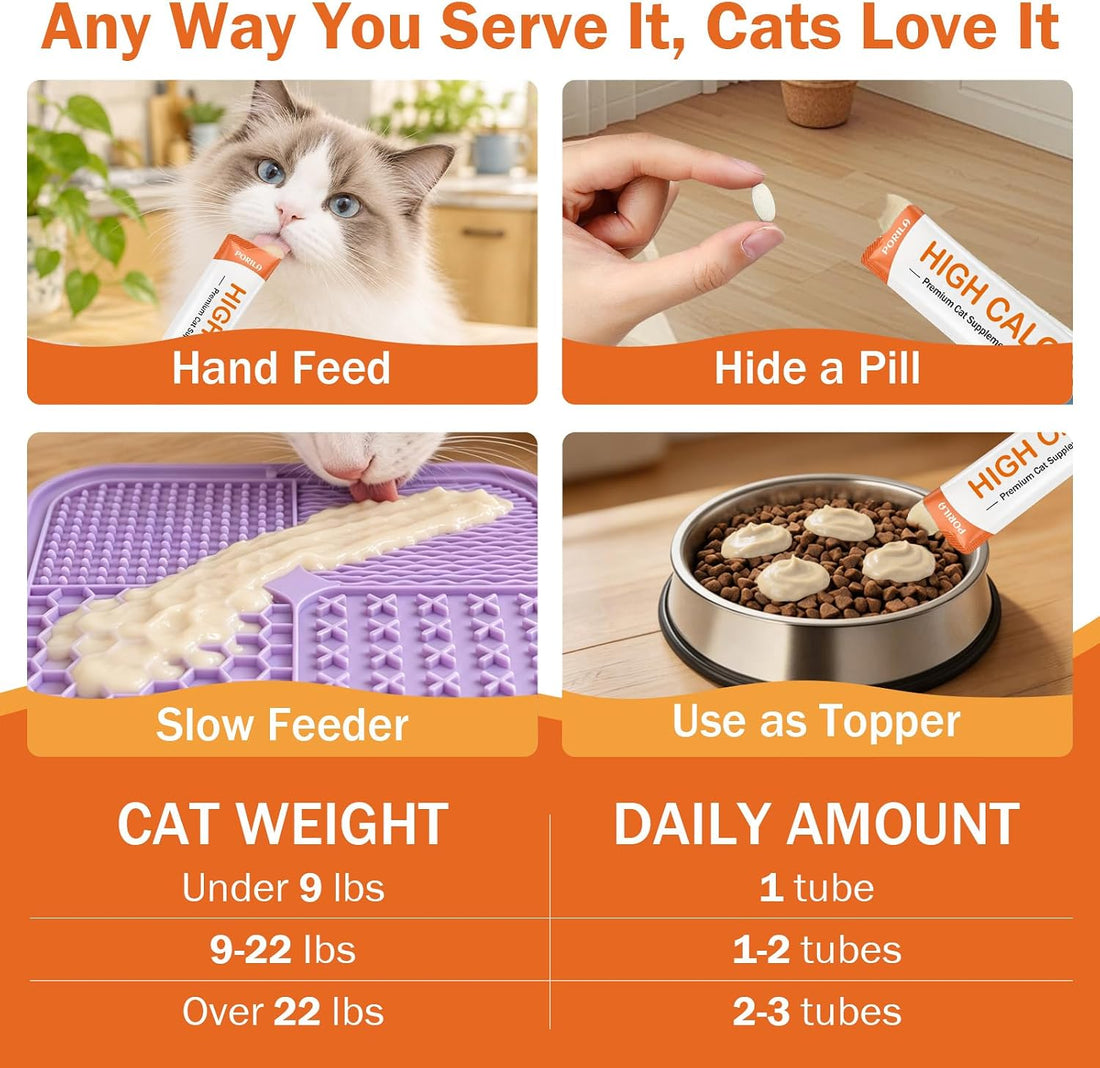 Lickable Cat Treats, High Calorie Nutrition Paste for Cats