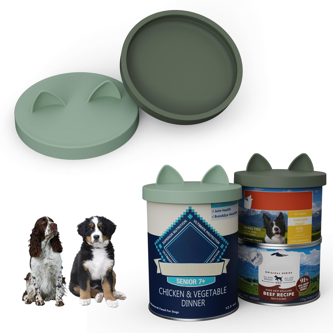 OHMO 2 Pack Pet Food Can Lids