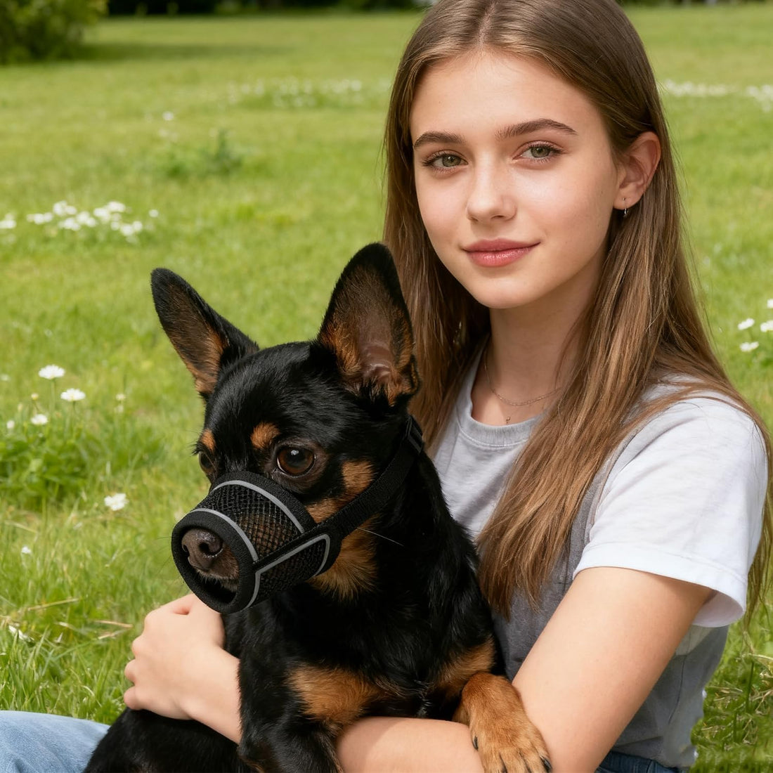 Dog Muzzle for Small Medium Large Dogs Soft Air Mesh Muzzles