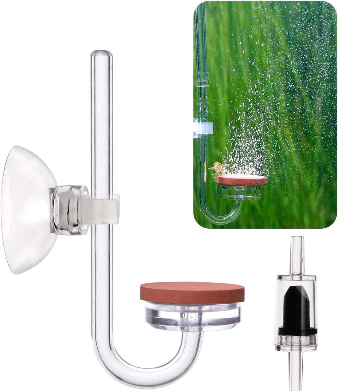 CO2 Diffuser for Aquarium Plant Mini CO2 Atomizer, U-Shaped-S