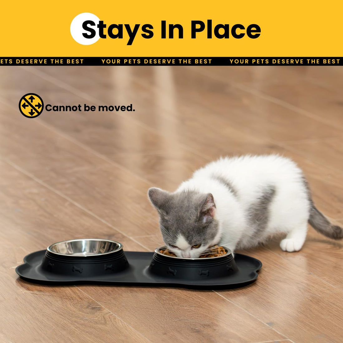 Conlun Dog Bowls with Silicone Feeding Mat