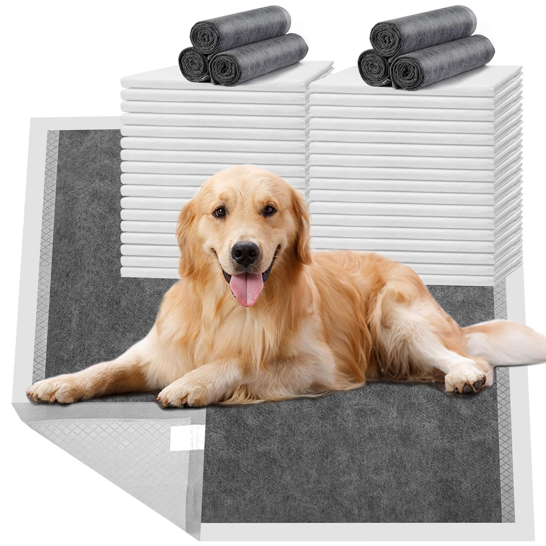 HIDOGGYLD Charcoal Puppy Pads with Adhesive Tape