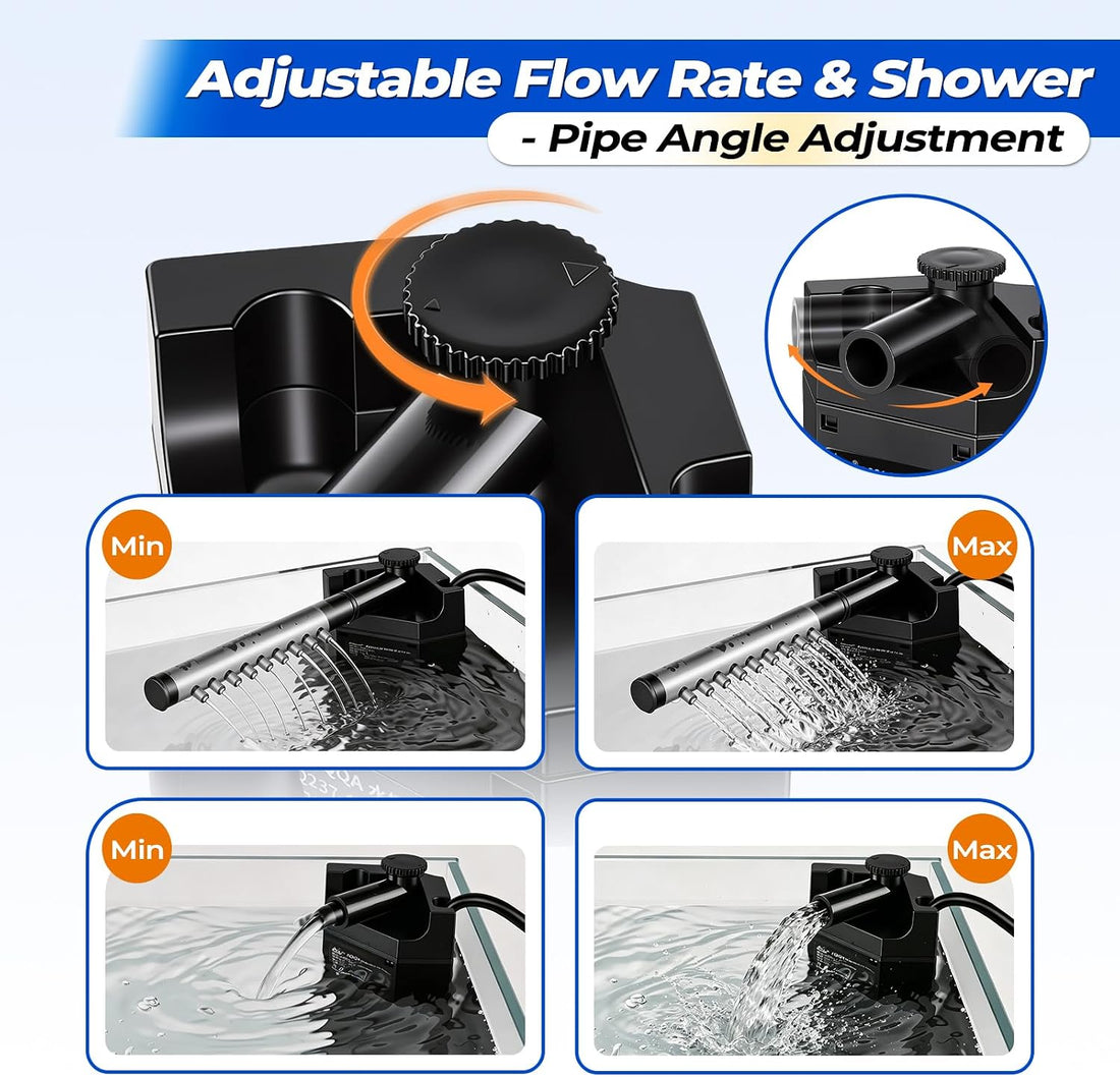 AQQA Aquarium Internal Filter for 2-10 Gallon