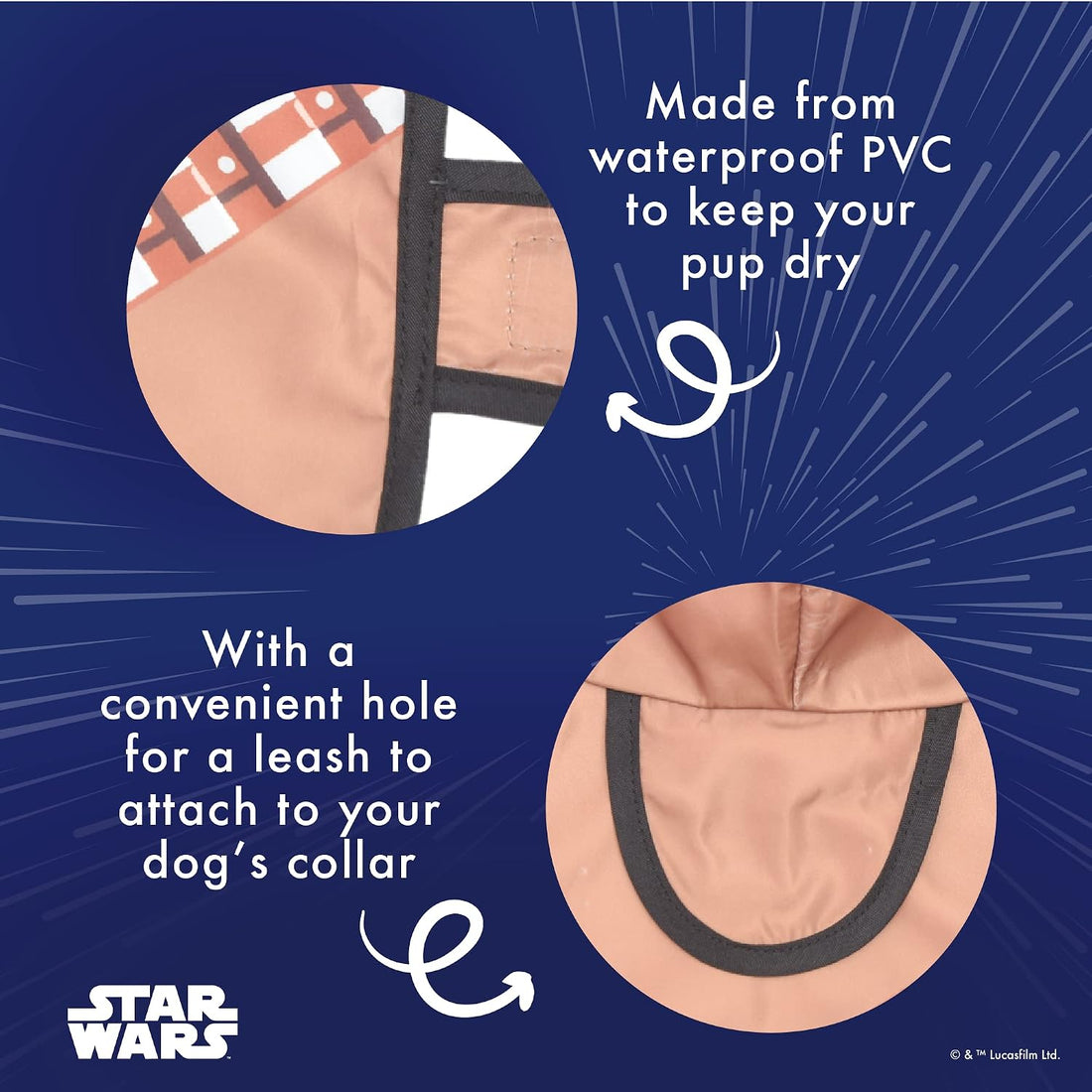 Star Wars for Pets Yoda Dog Raincoat, Medium