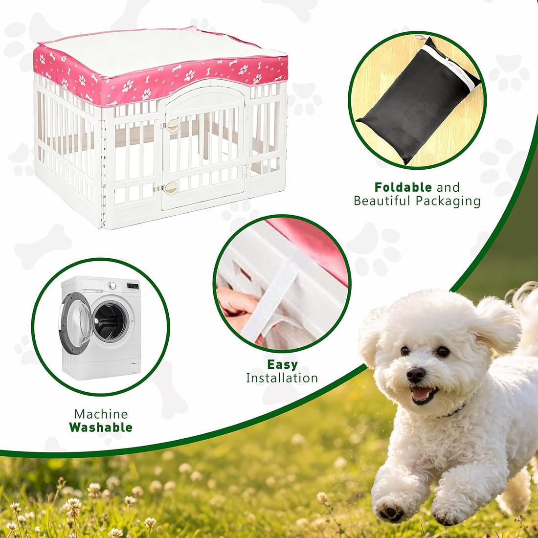 Dog Playpen Mesh Top Cover fits for 36" x 4-Panels,Dog Crate Cover