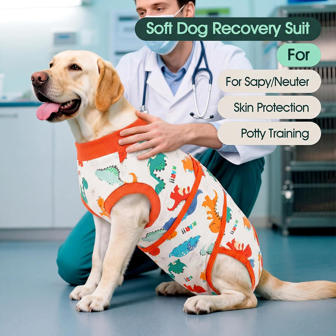 Kuoser Dog Surgery Recovery Suit, Surgical Suit for Dogs Male Female