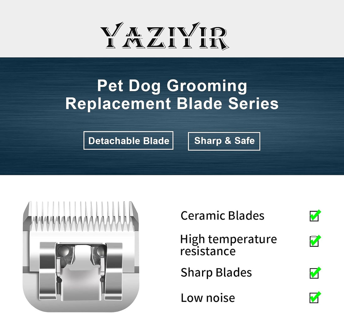 Pet Dog Grooming Detachable Ceramic Blades, 2 PCS
