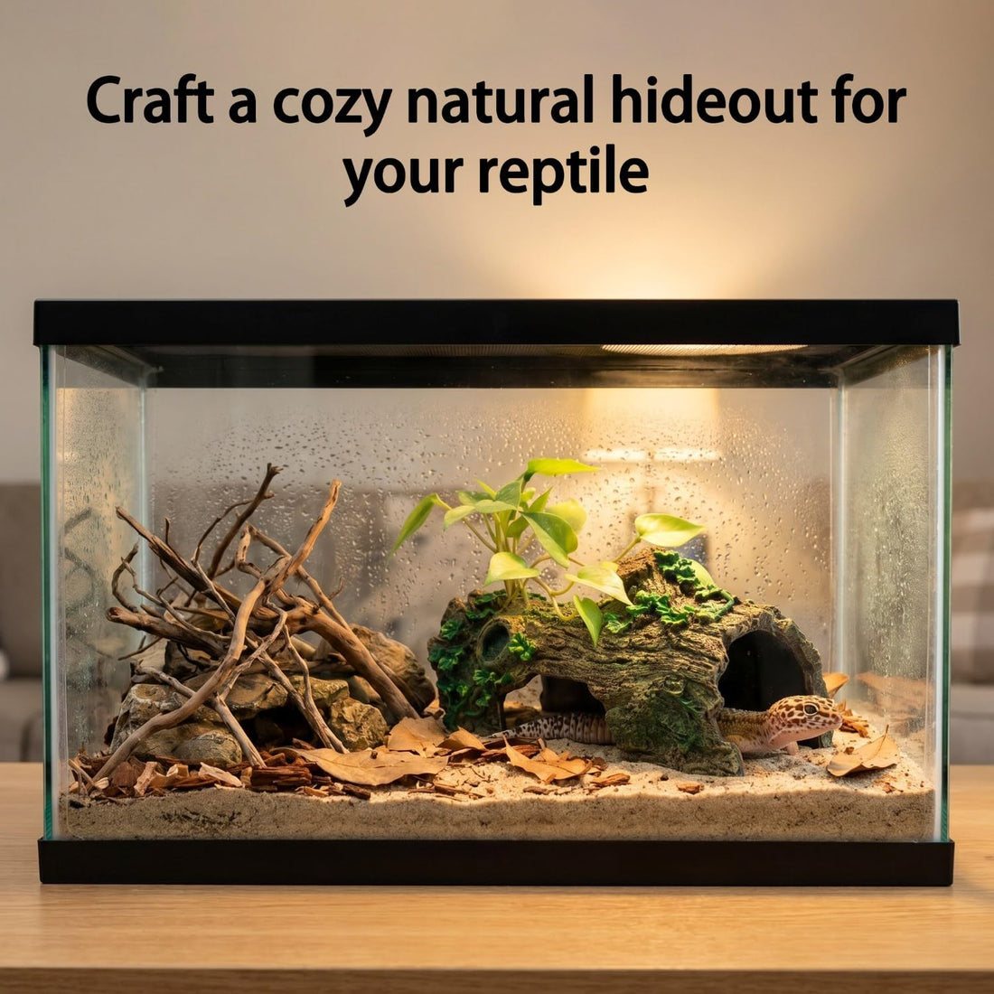 Resin Simulated Bark Reptile Hideouts, L 9.9x4.7x3.9in