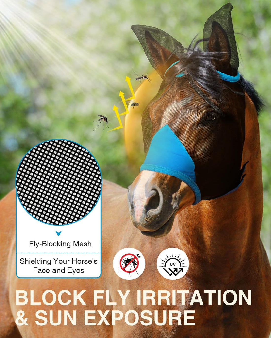 Hilltown Fly Mask for Horse with Ears