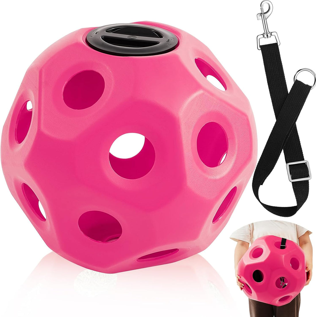 Seenelling 15.75" Extra Large Slow Feed Hay Ball for Horses,Green
