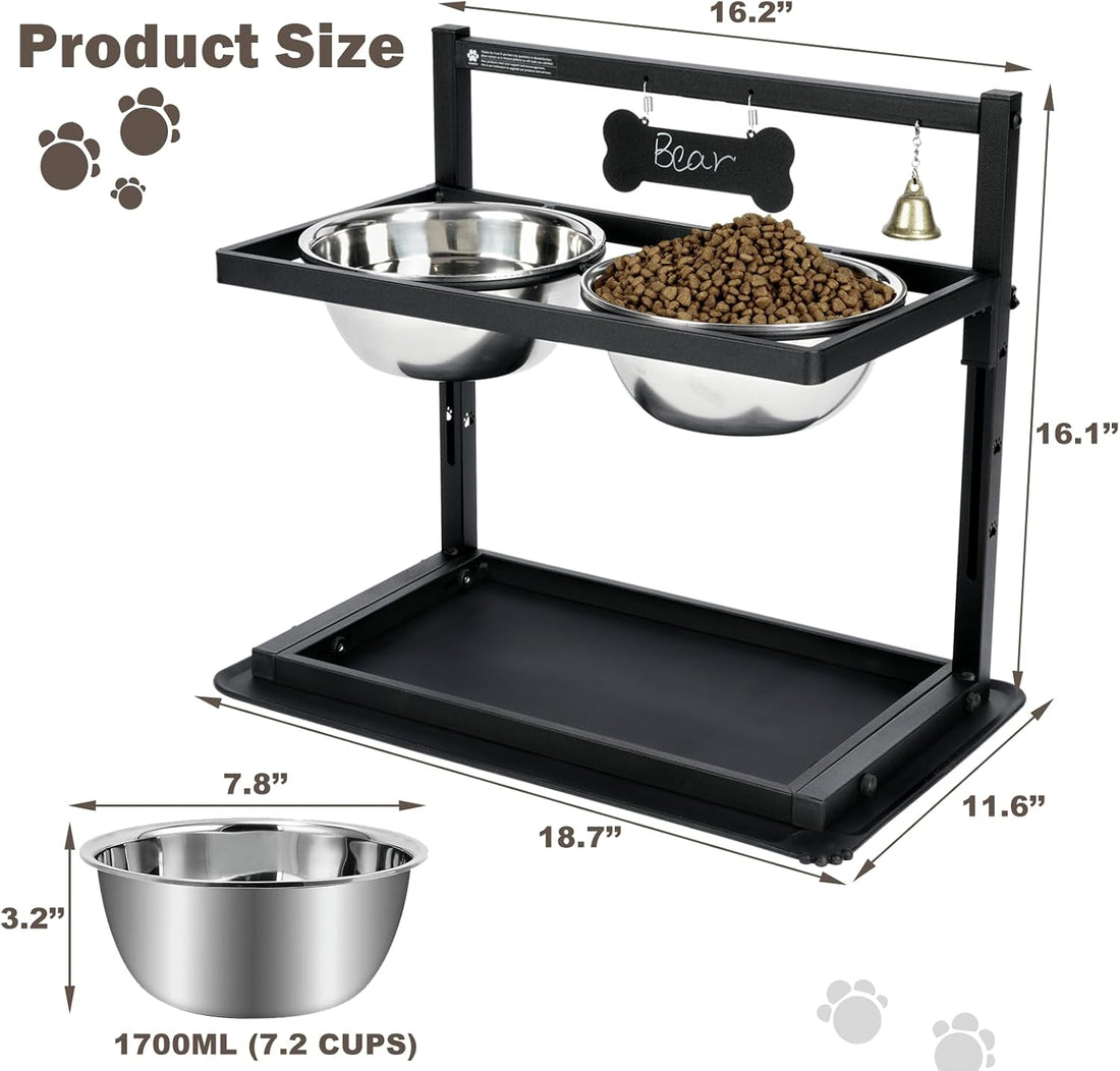 Elevated Dog Bowls with Slow Feeder for Large Dogs