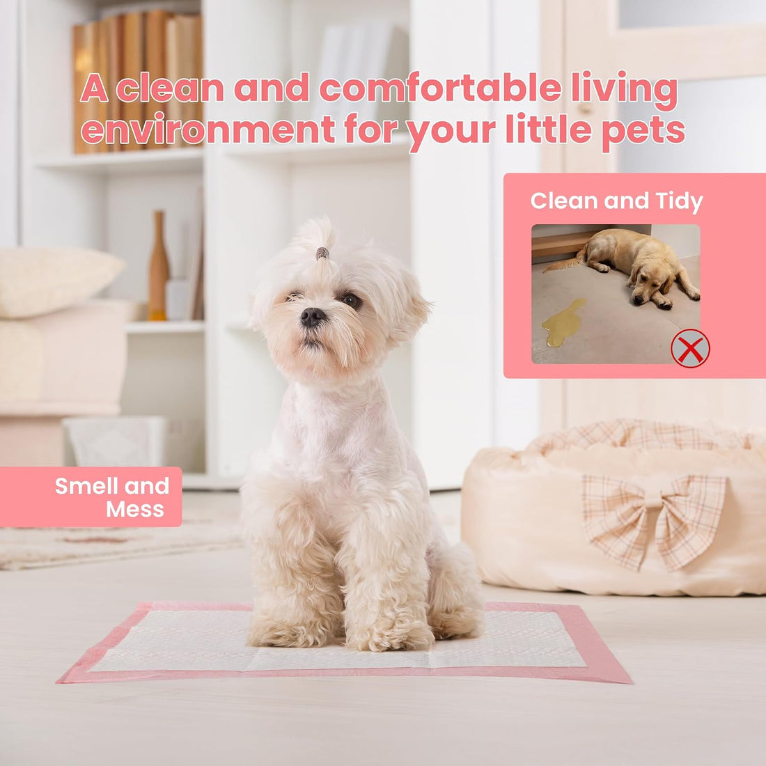 Pet Toilet Training Pads 100Count Disposable Puppy Pee Pads 18" x 13"