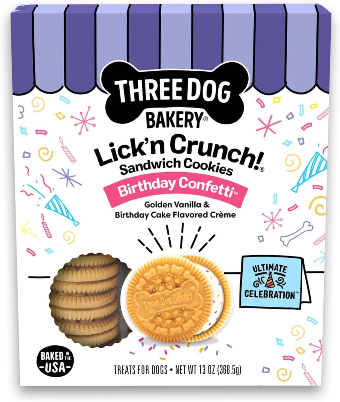 Three Dog Bakery Lick'n Crunch! Dog Treats - 13 oz