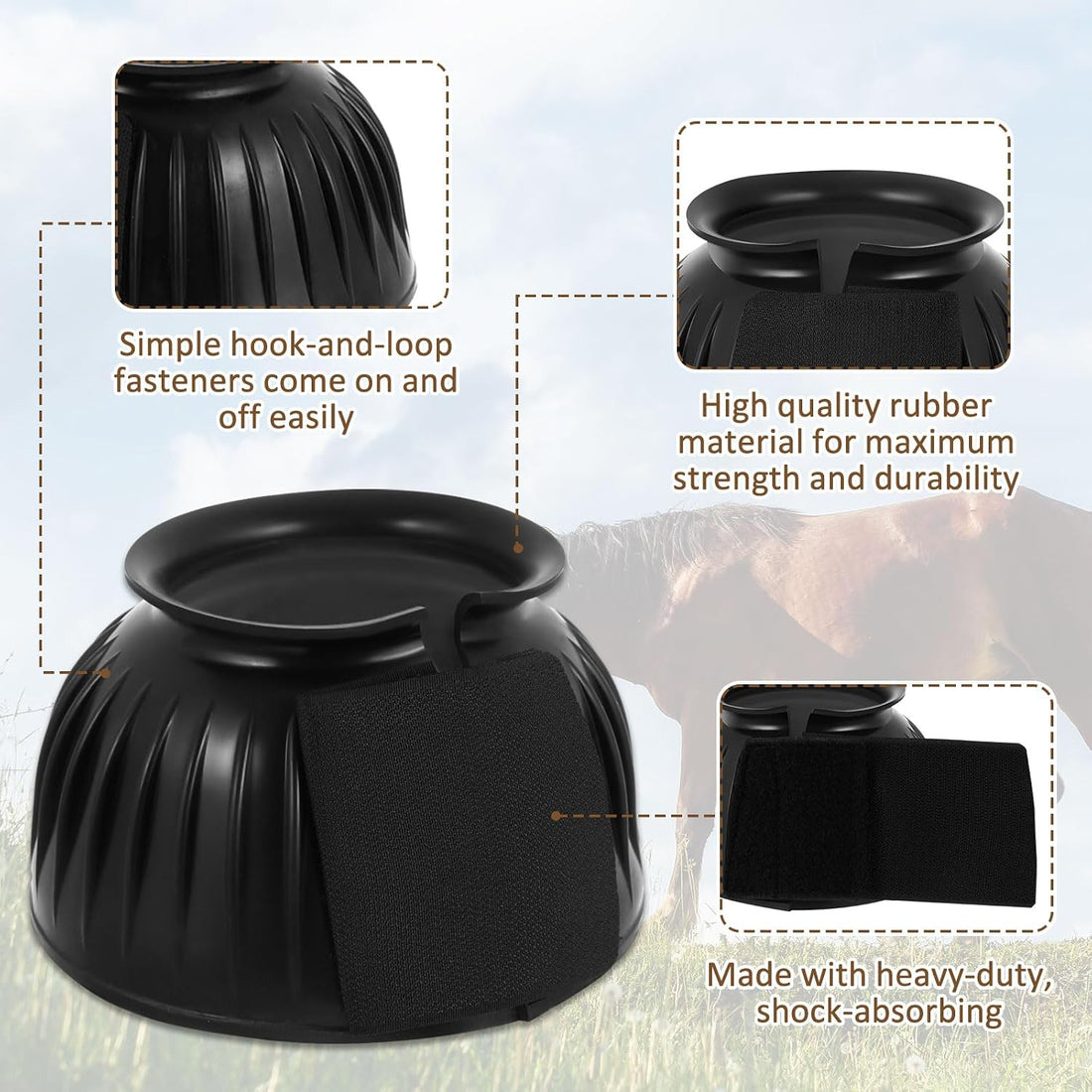 Abbylike Bell Boot for Horse 1 Pair/2 Pair Available