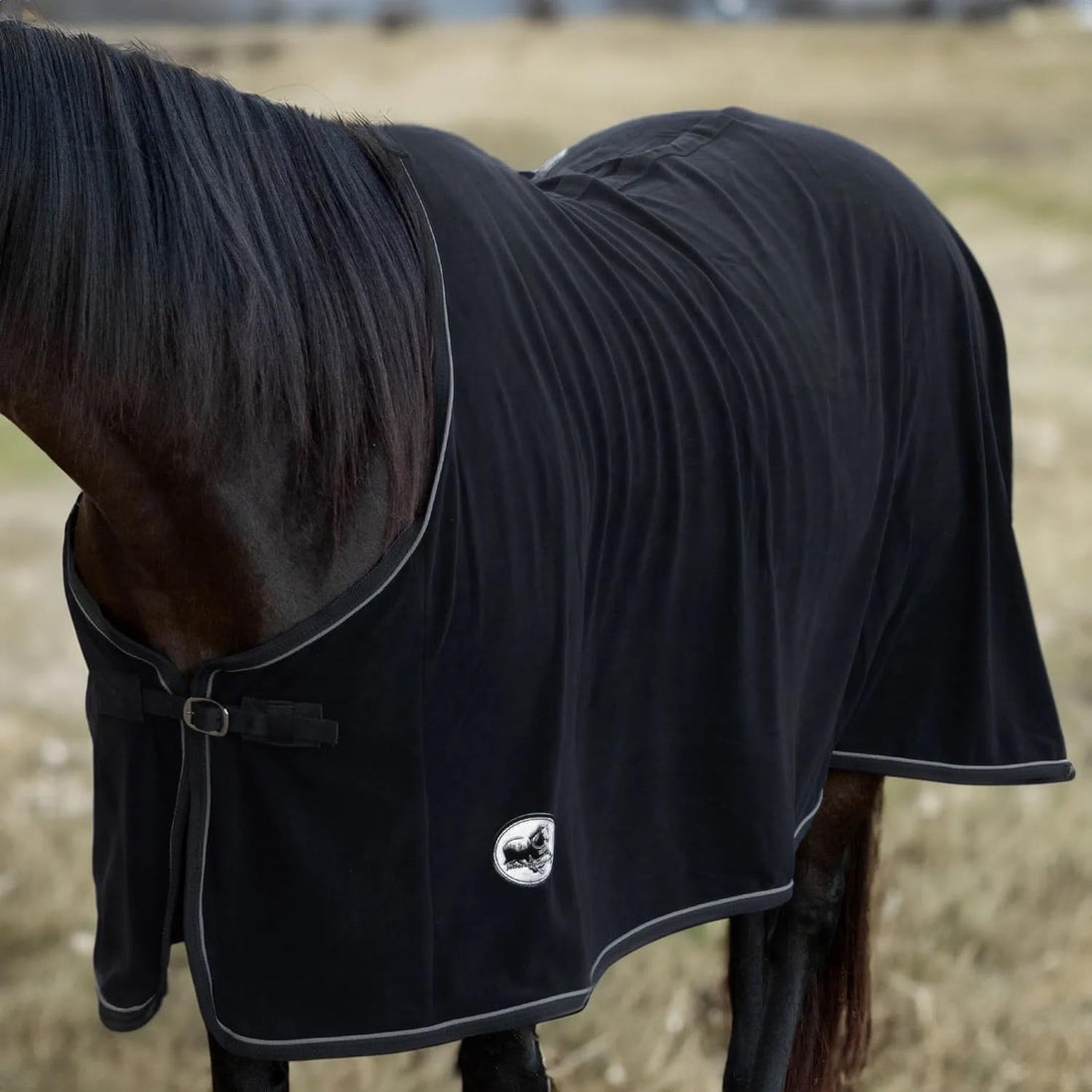 Jeffers Standard Neck Fleece Cooler for Horses, 81" - Black