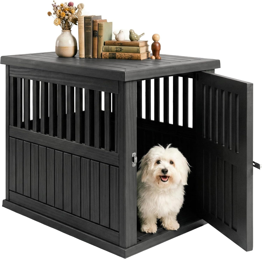 Fancyango Heavy Duty Dog Crate Furniture Lockable Indoor Outdoor
