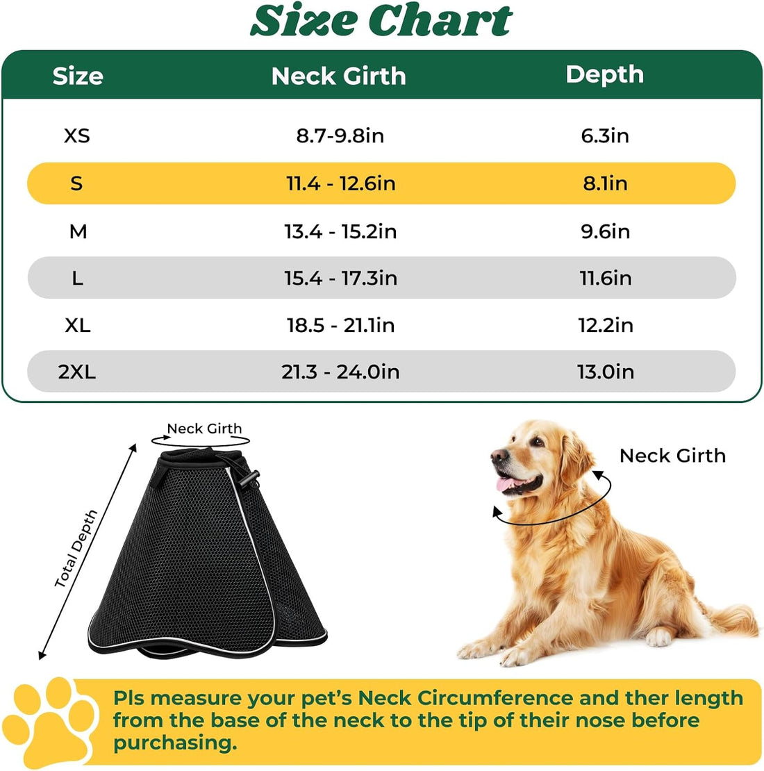 Soft Dog Cone Collar,Adjustable Elizabethan Anti-Lick Pet Recovery
